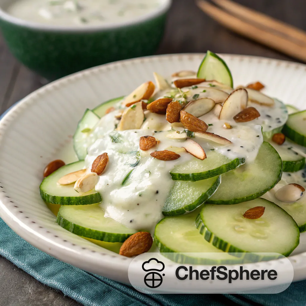 Garlic Cream Cucumber Salad Upgrade