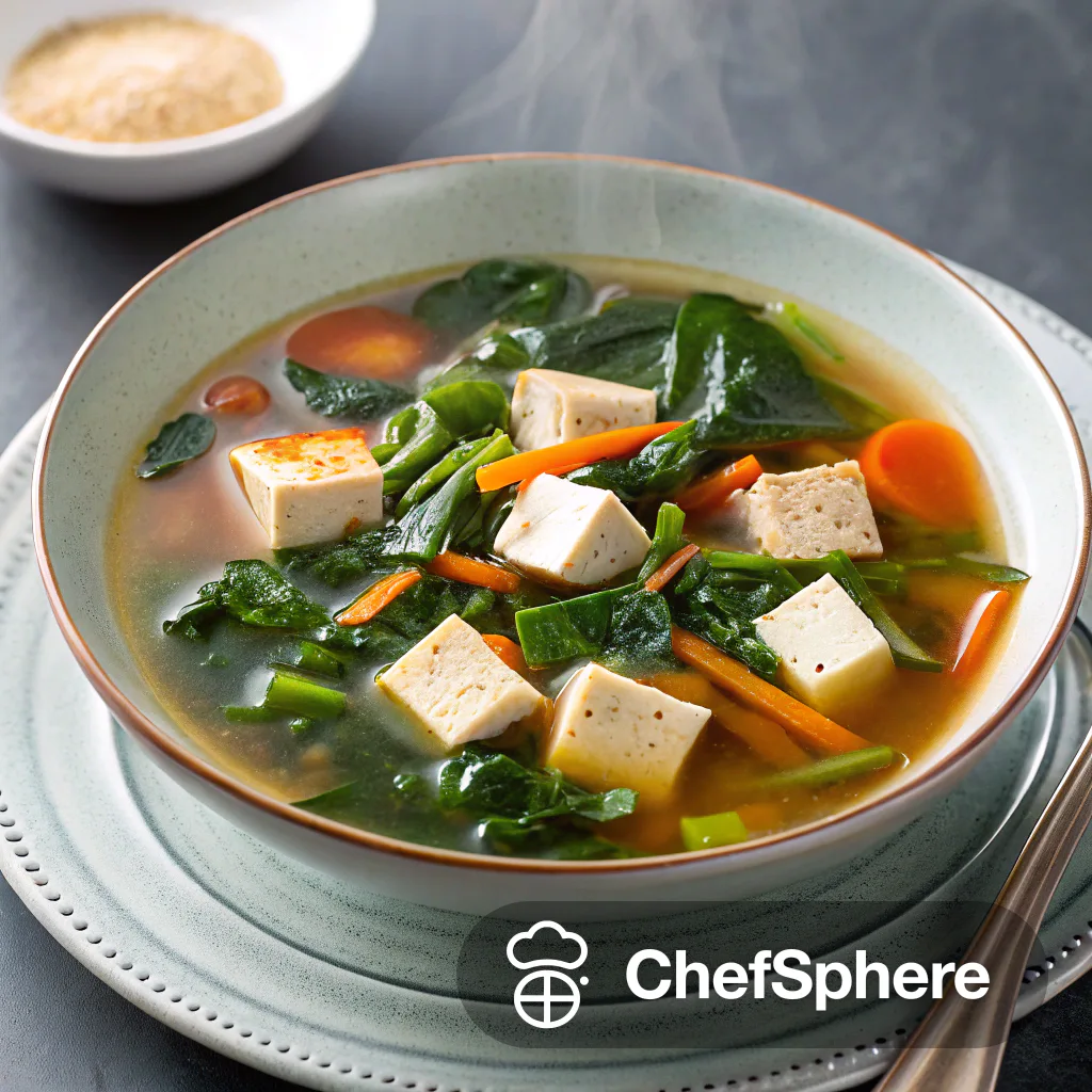 Miso Tofu Soup with Greens