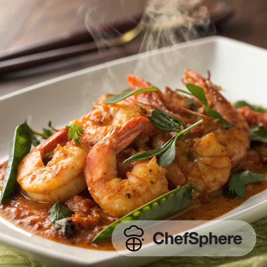 Indian Spiced Simmered Shrimp