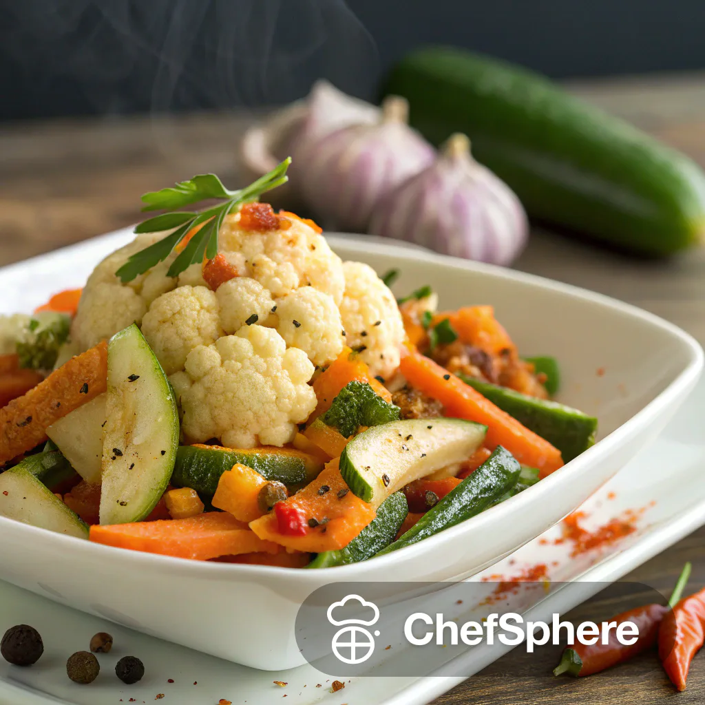 Spiced Indian Pickled Tangy Vegetables