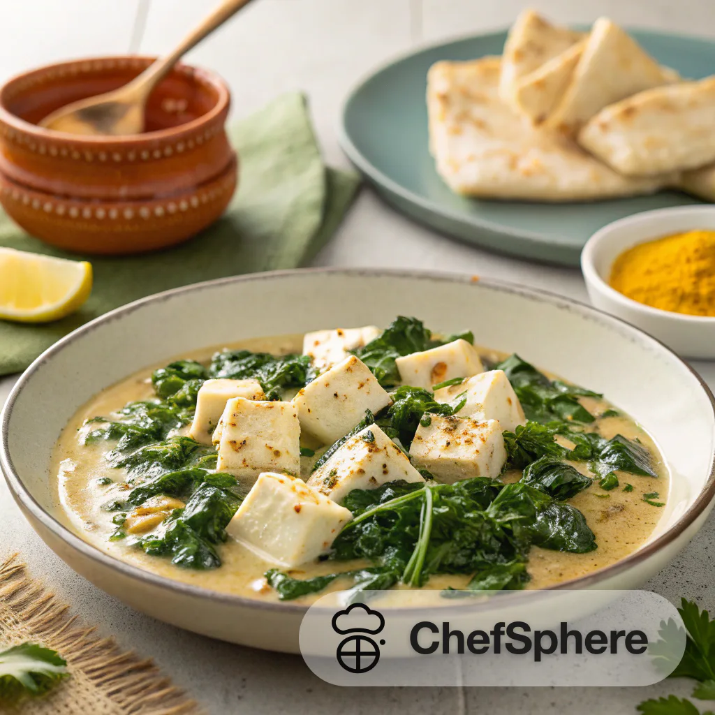 Creamy Spinach Feta in Indian Sauce