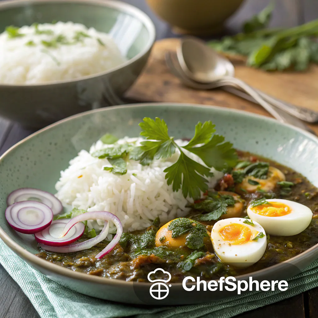Herb Stew with Tangy Marbled Eggs
