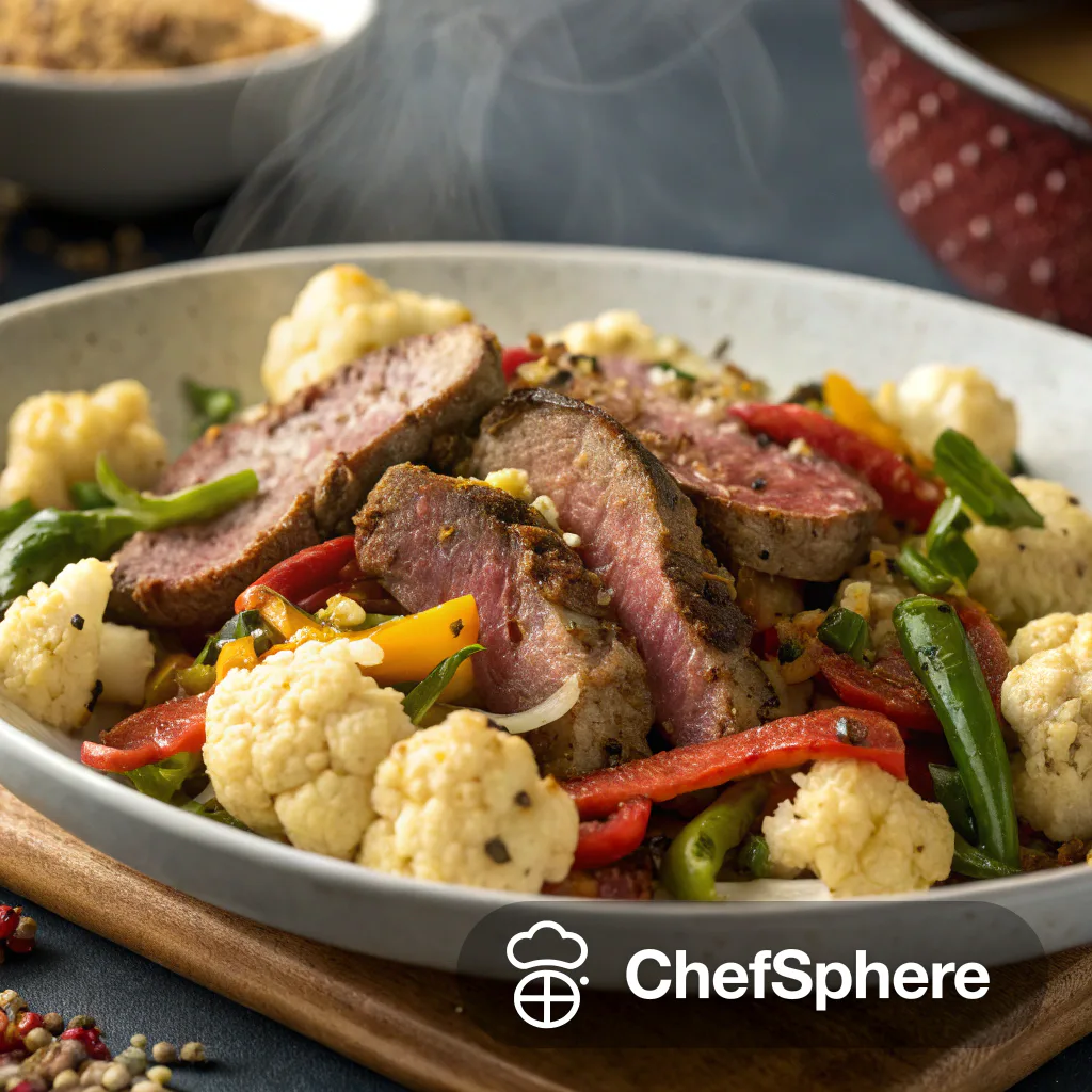Spiced Beef and Cauliflower Stir-Fry
