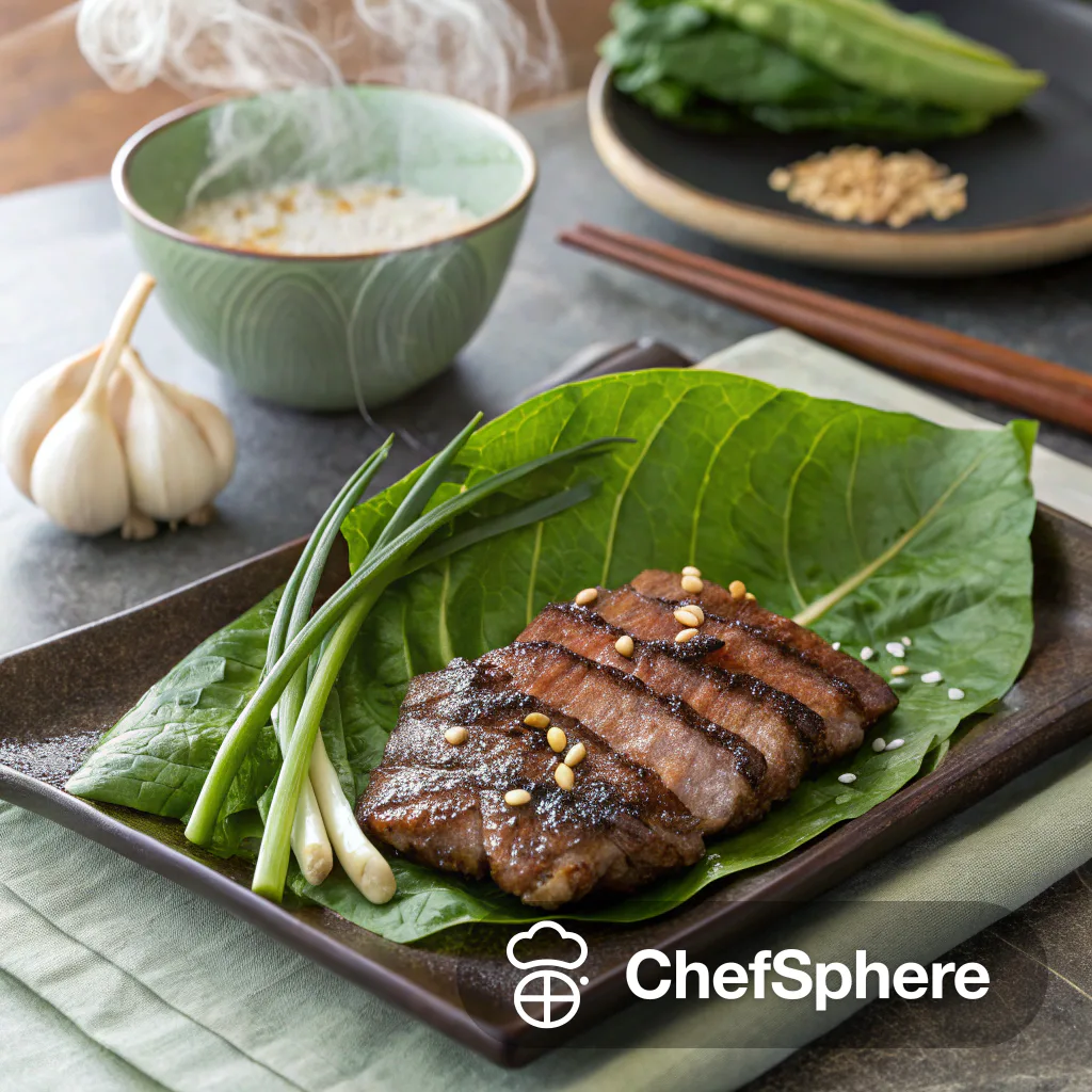 Grilled Beef in Sesame Leaf Wrap