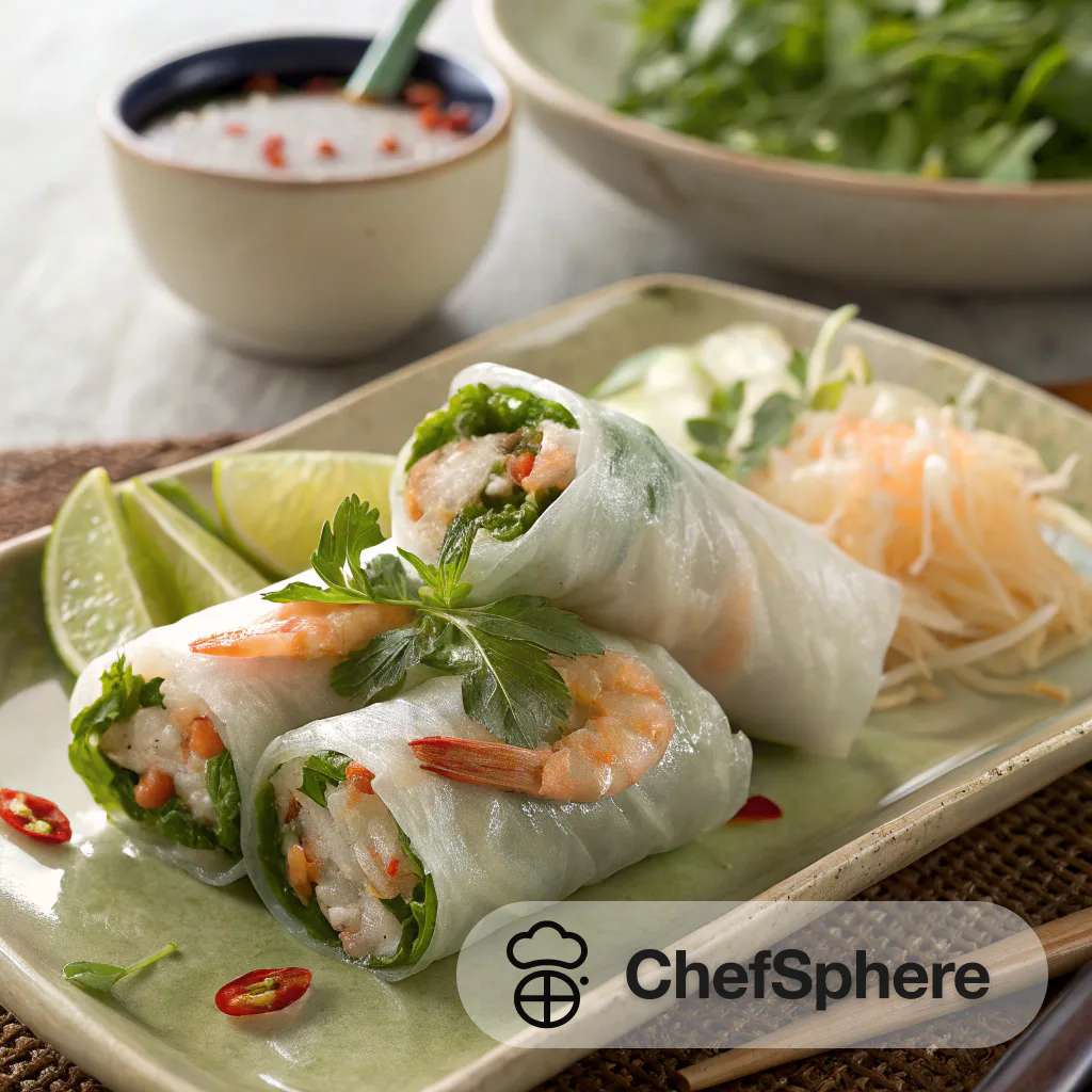 Herb Shrimp Rolls with Rice Wrappers