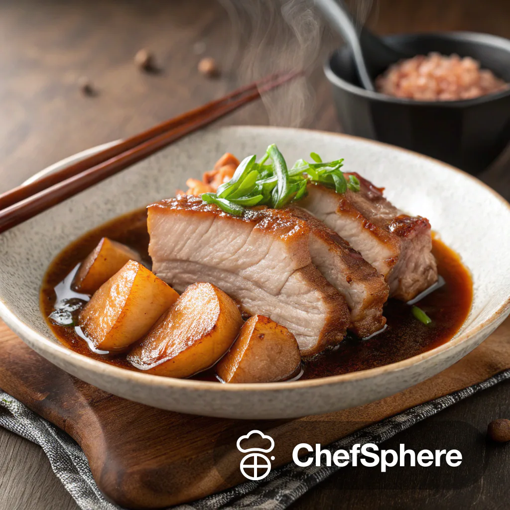 Cantonese Pork Belly and Taro Casserole