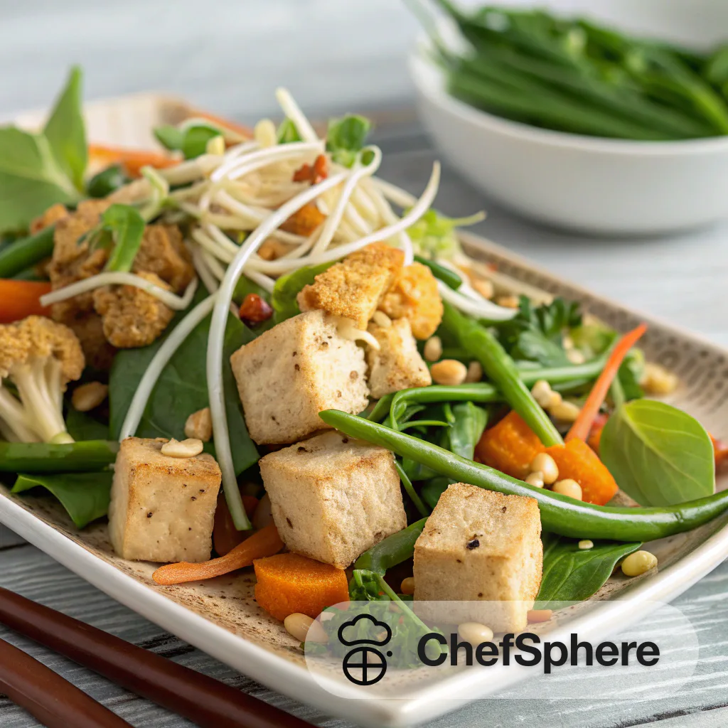 Indonesian Peanut Tofu Veggie Salad