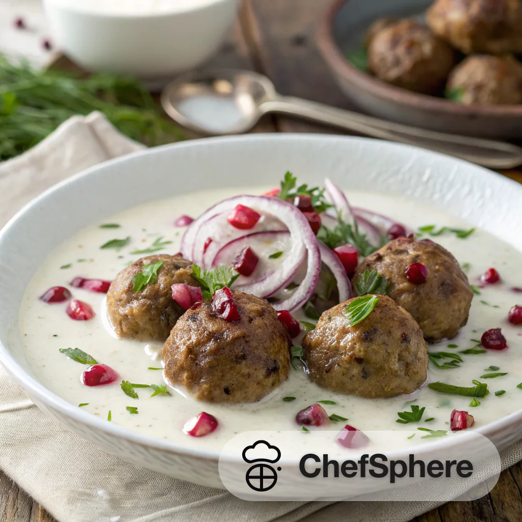 Turkish-style Meatballs in Tangy Yogurt
