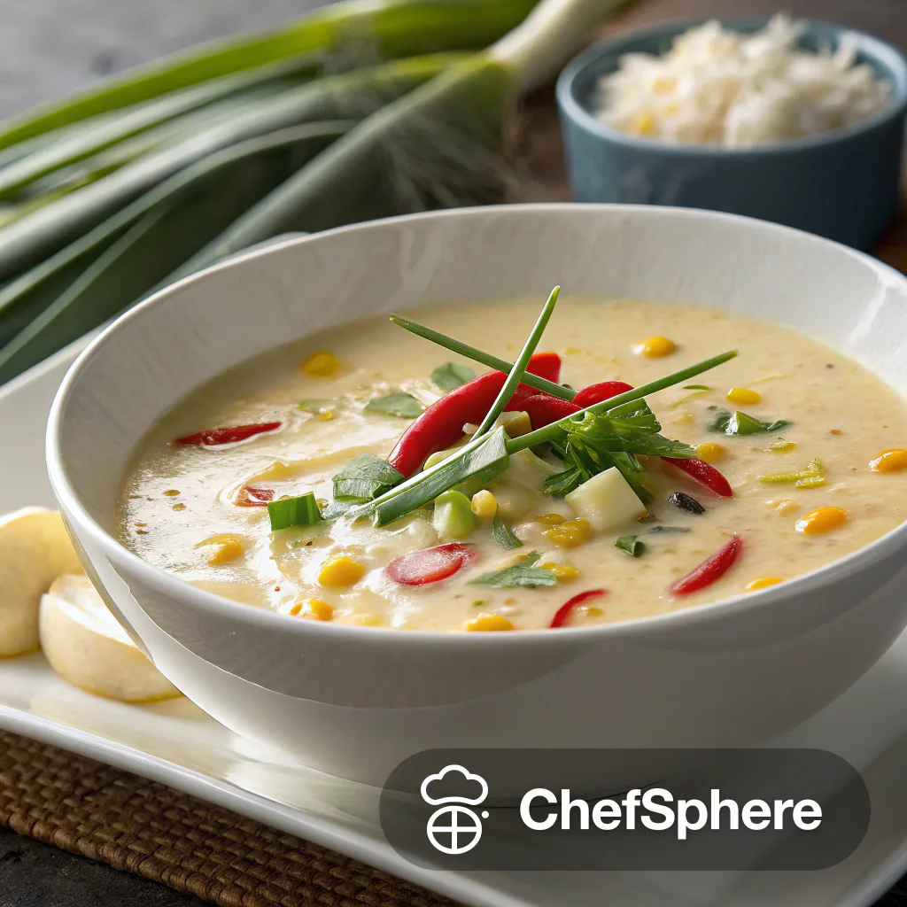 Coconut Corn Soup with Thai Twist