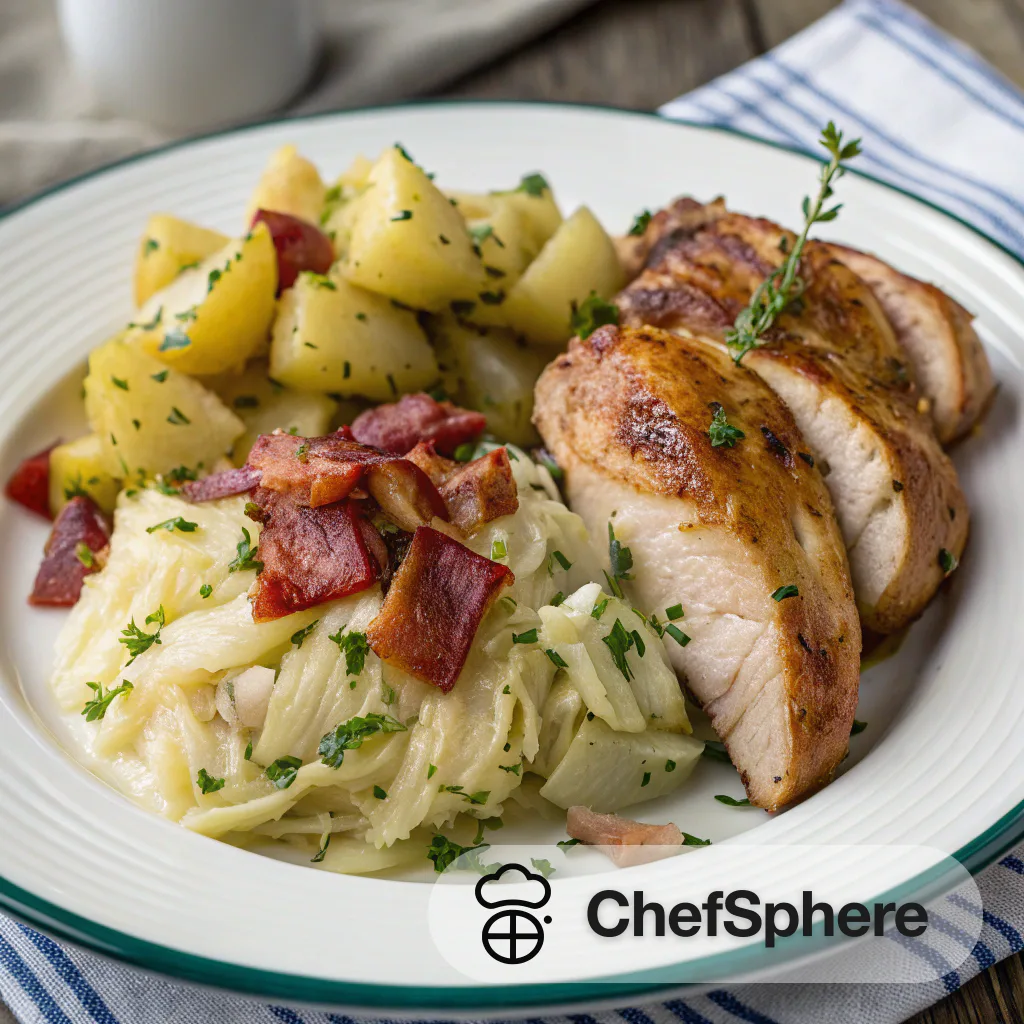 Chicken Bacon Sauerkraut Potato Salad Combo