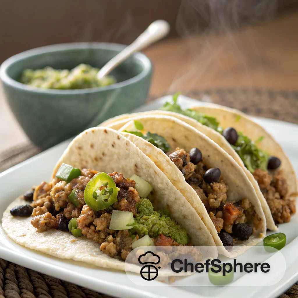 Turkey Tacos with Tomatillo Salsa Twist