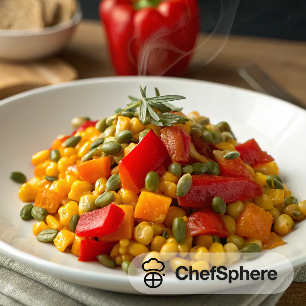Sautéed Corn, Red Pepper & Pumpkin