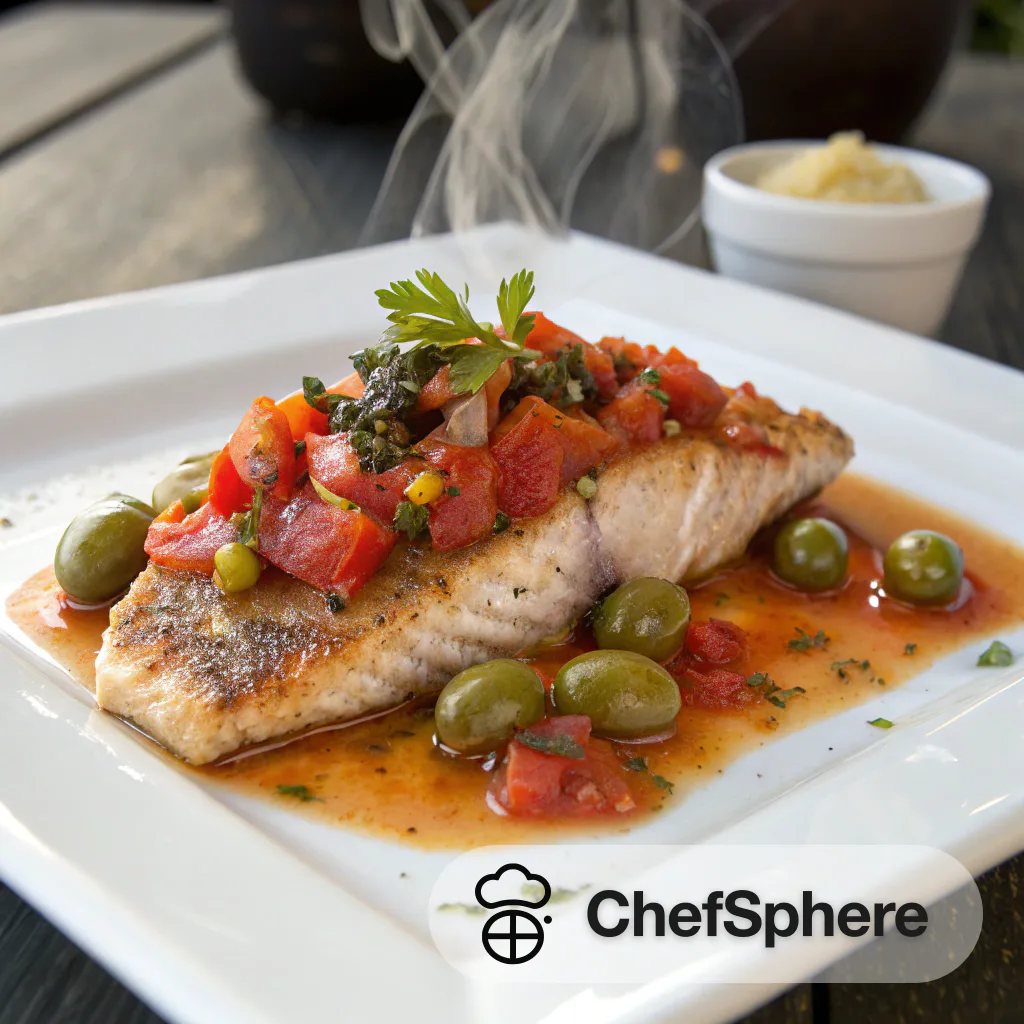 Mexican Snapper with Tomato-Olive Sauce