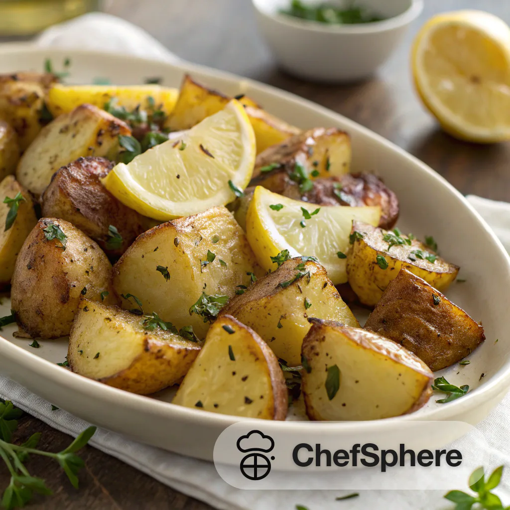 Zesty Greek Herb Lemon Roasted Potatoes