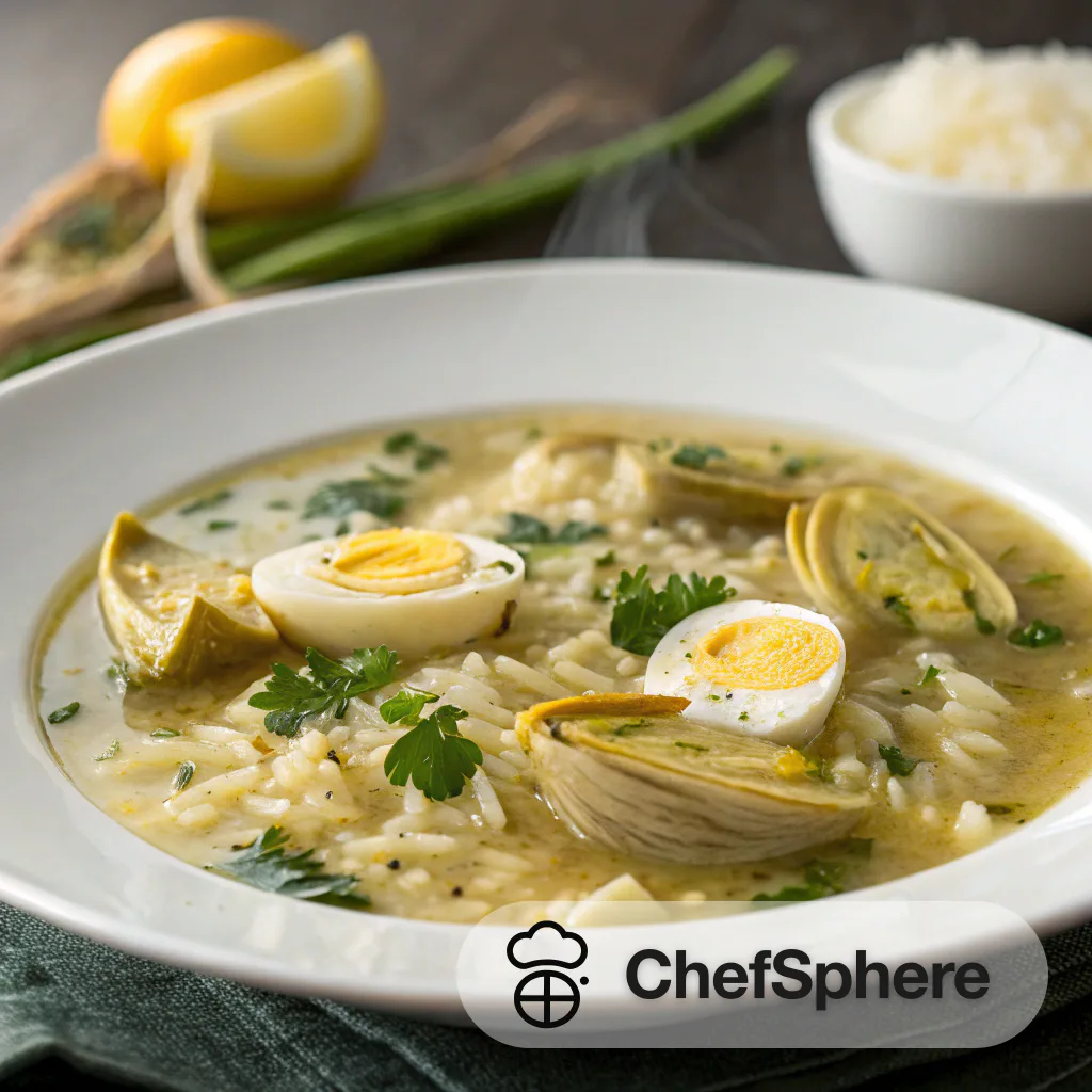 Lemony Greek Artichoke Egg Drop Soup