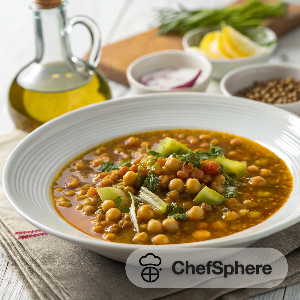 Moroccan Lentil Chickpea Aromatic Soup