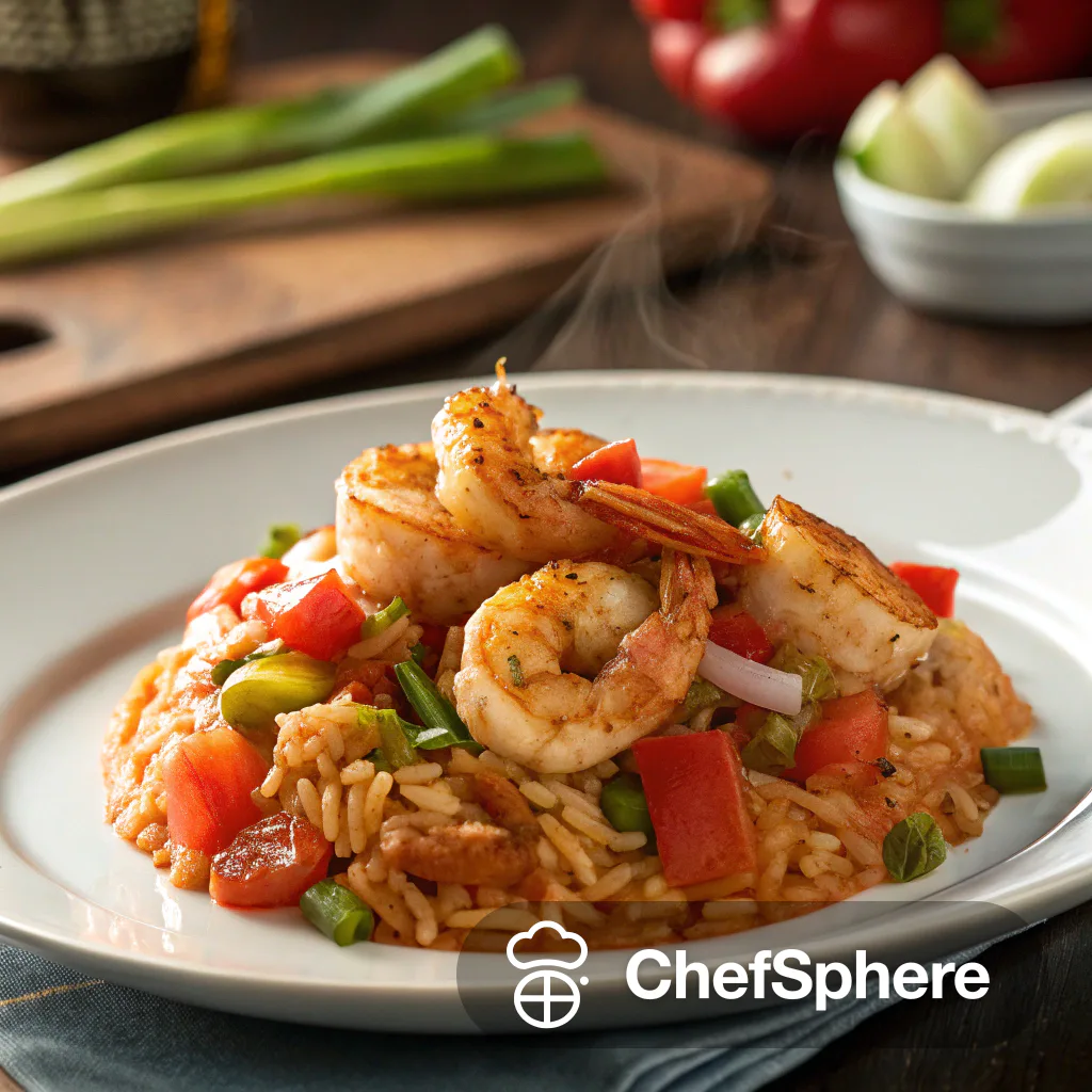 Spicy Creole Shrimp Tomato Rice Recipe