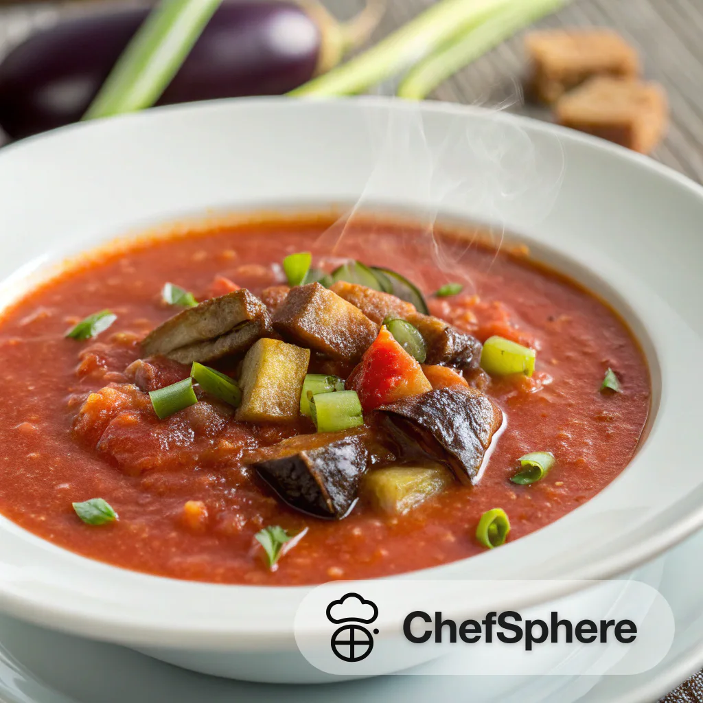 Spicy Creole Eggplant Tomato Soup