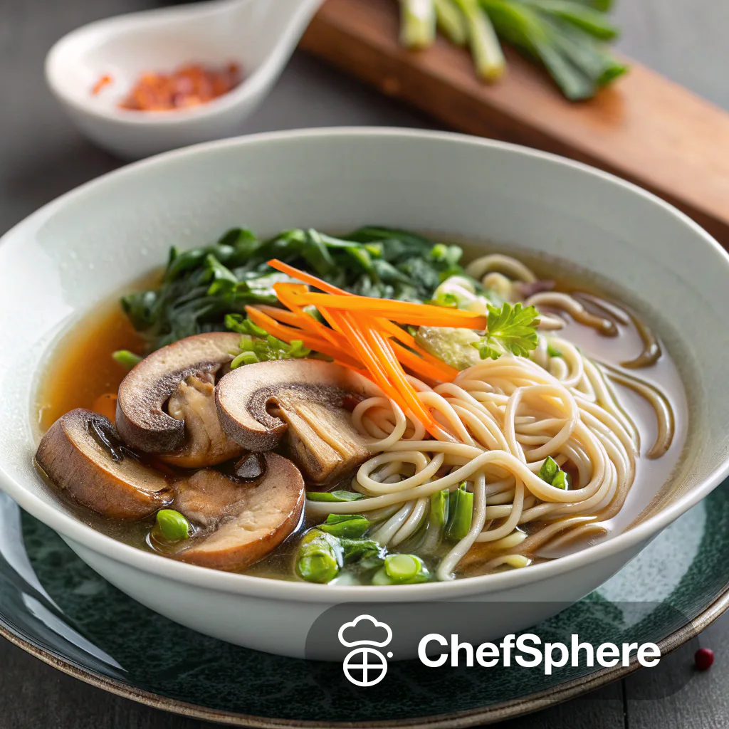 Savory Noodle Soup with Fresh Veggies