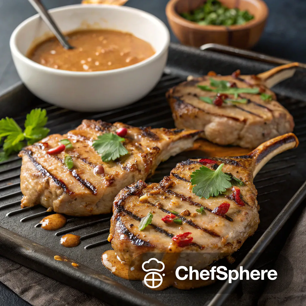 Satay Pork Chops on the Grill