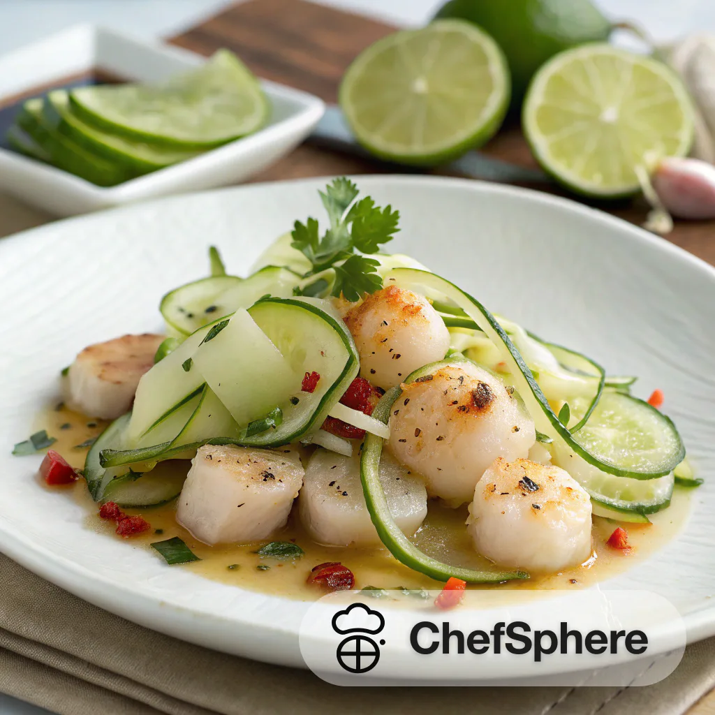 Zesty Scallop Cucumber Salad Recipe