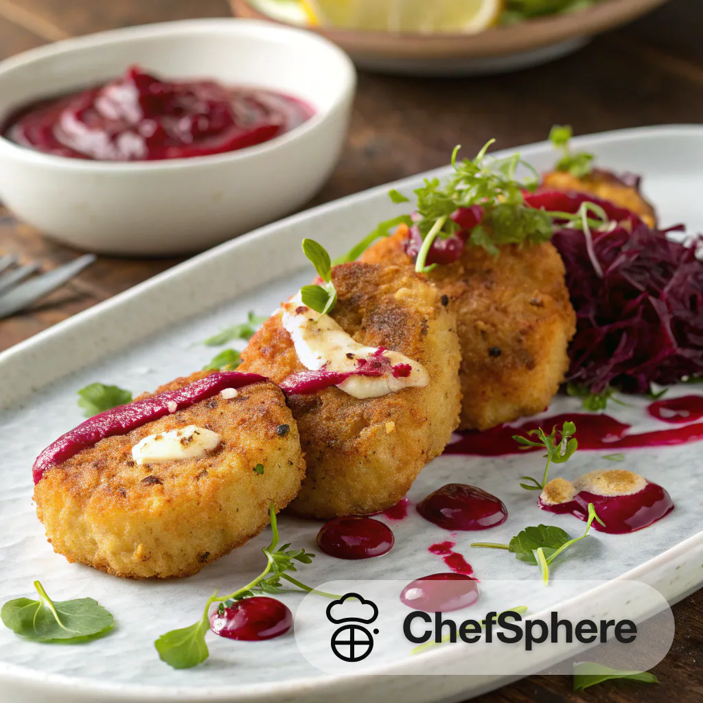 Crispy Fish Fritters with Tangy Beet