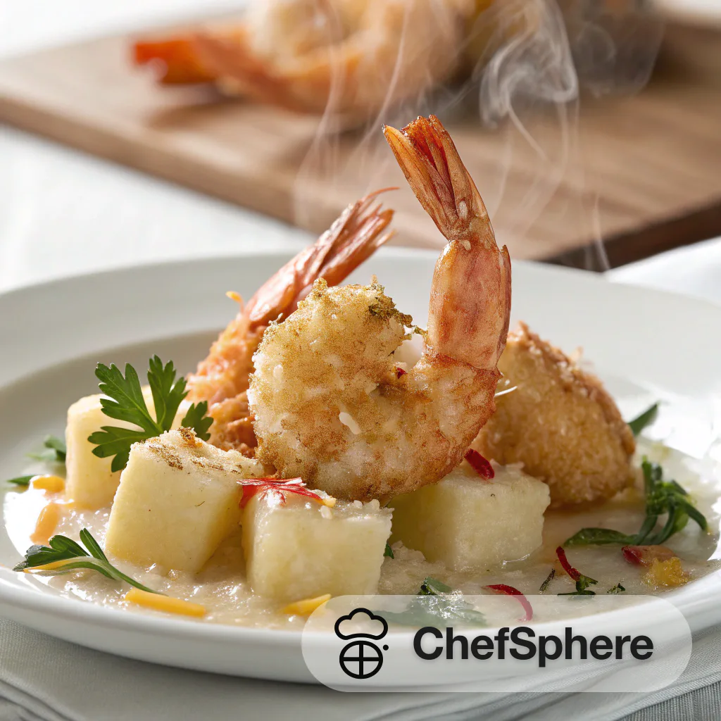Coconut Shrimp with Yuca: Tropical Creaminess