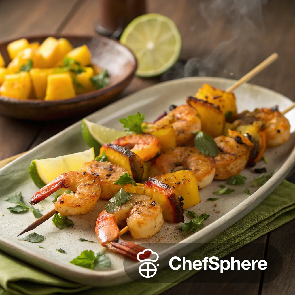 Citrus Mango Grilled Shrimp Skewers