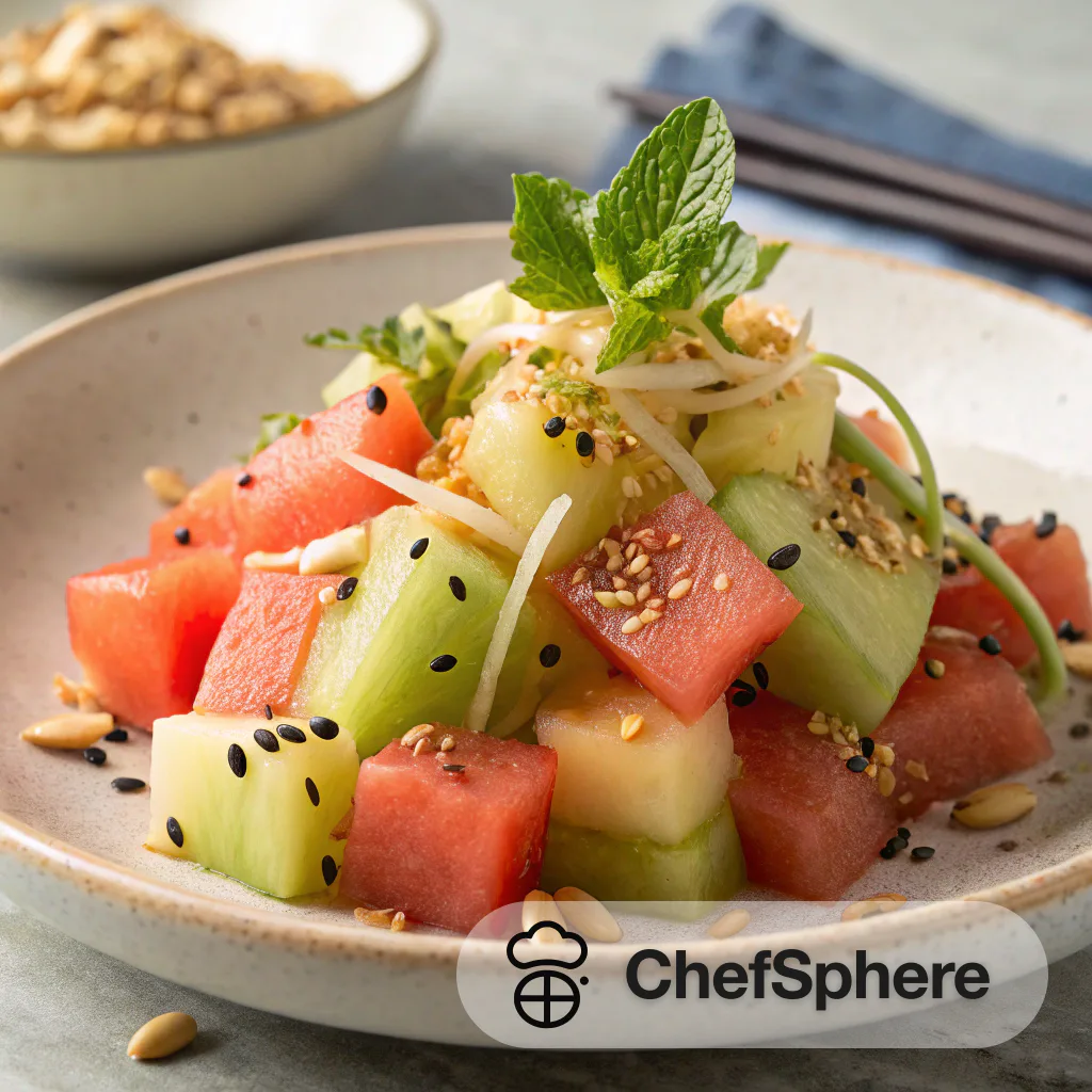 Burmese Melon Salad with Zesty Twist