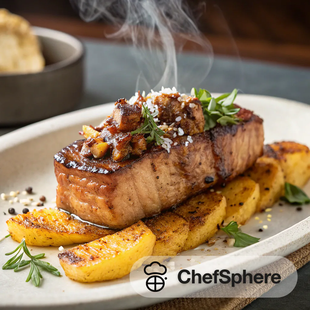 Savory Plantain Pork with Garlic Recipe
