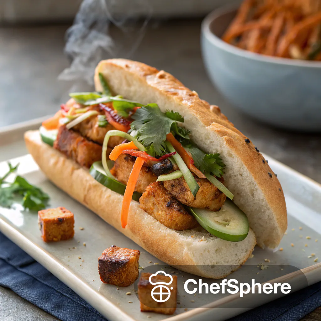 Crispy Tofu Banh Mi Sandwich