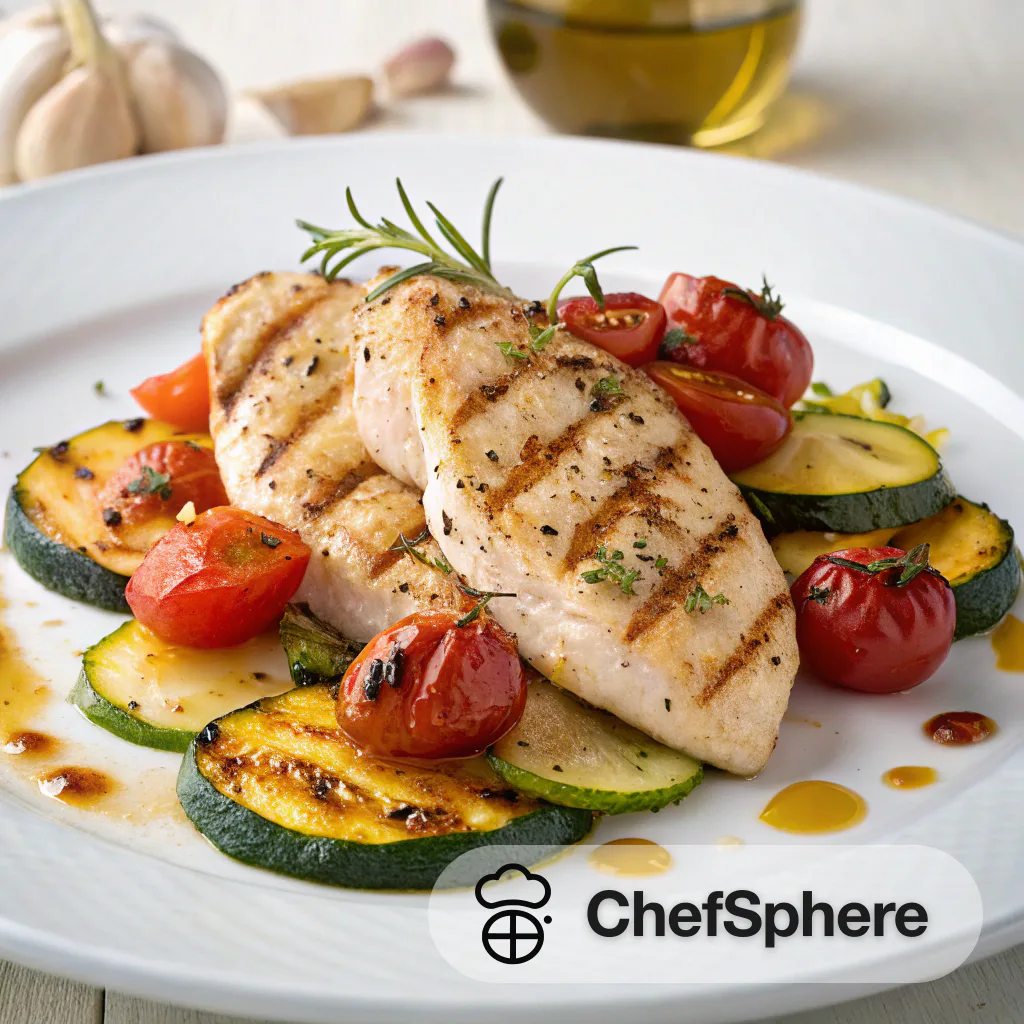 Grilled Chicken with Squash and Tomatoes