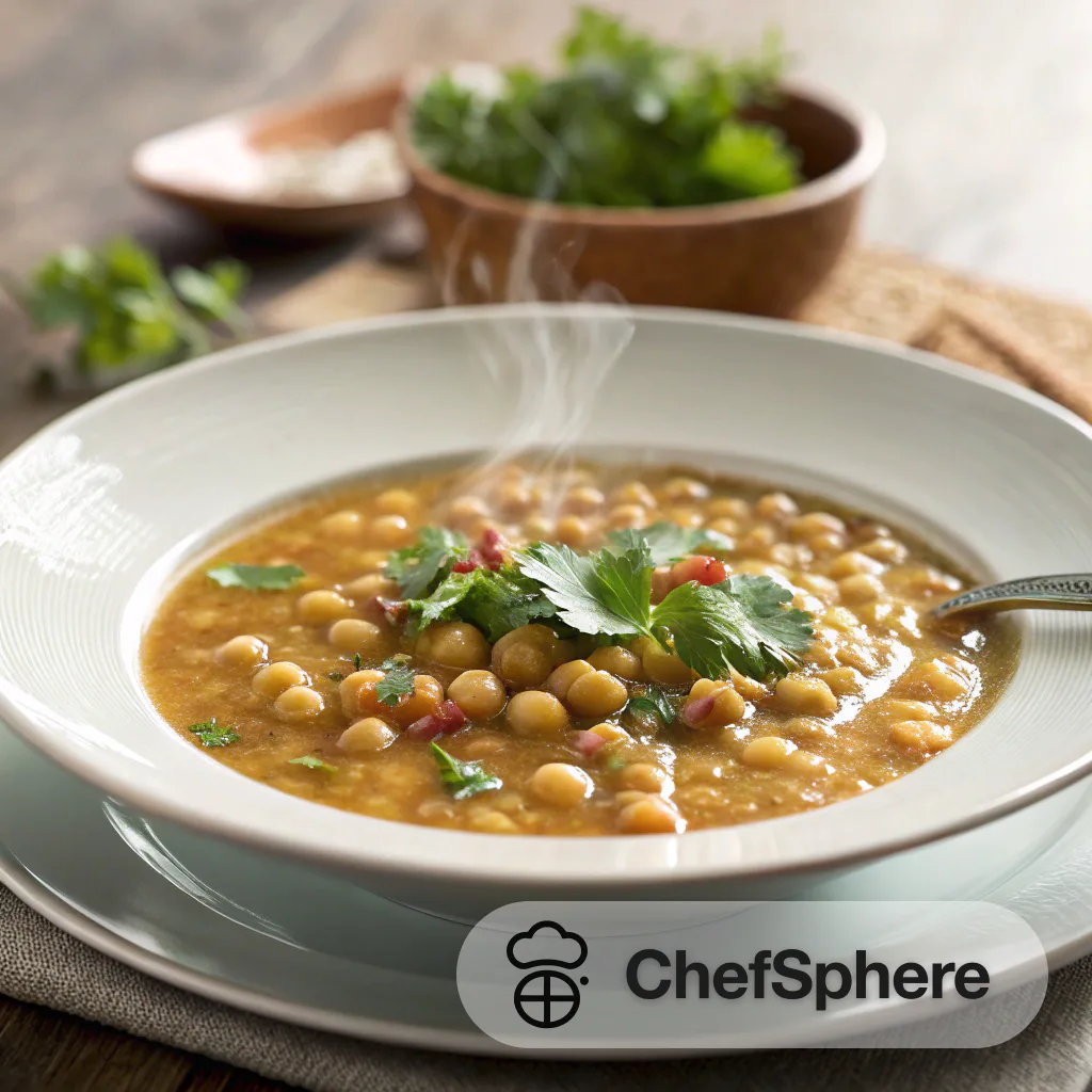 Chickpea Coriander Hearty Soup Recipe