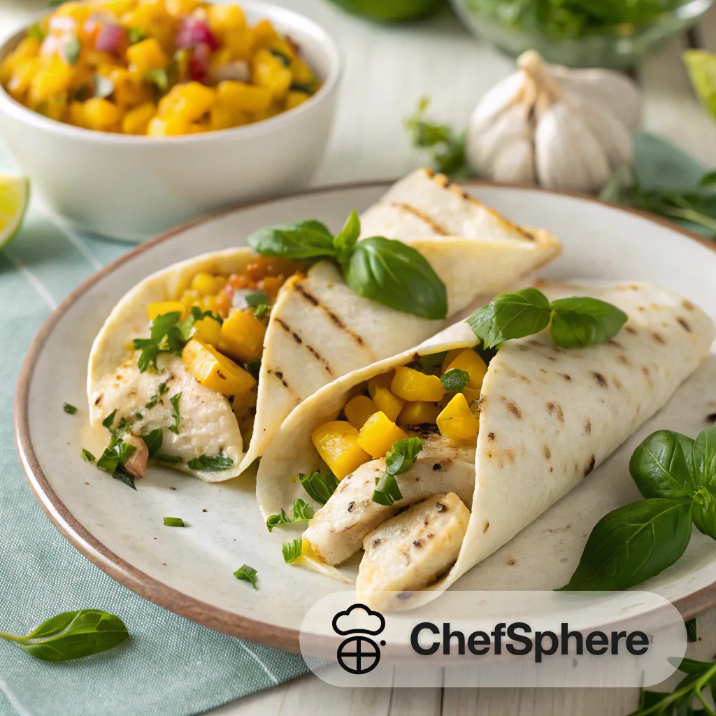 Herbed Chicken Wraps with Mango Salsa