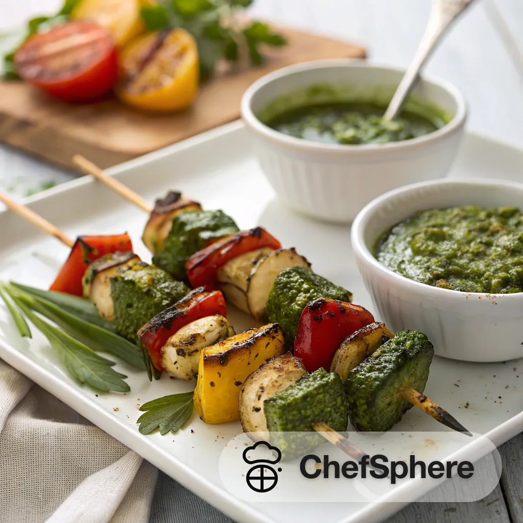 Herbed Vinaigrette Grilled Vegetable Skewers