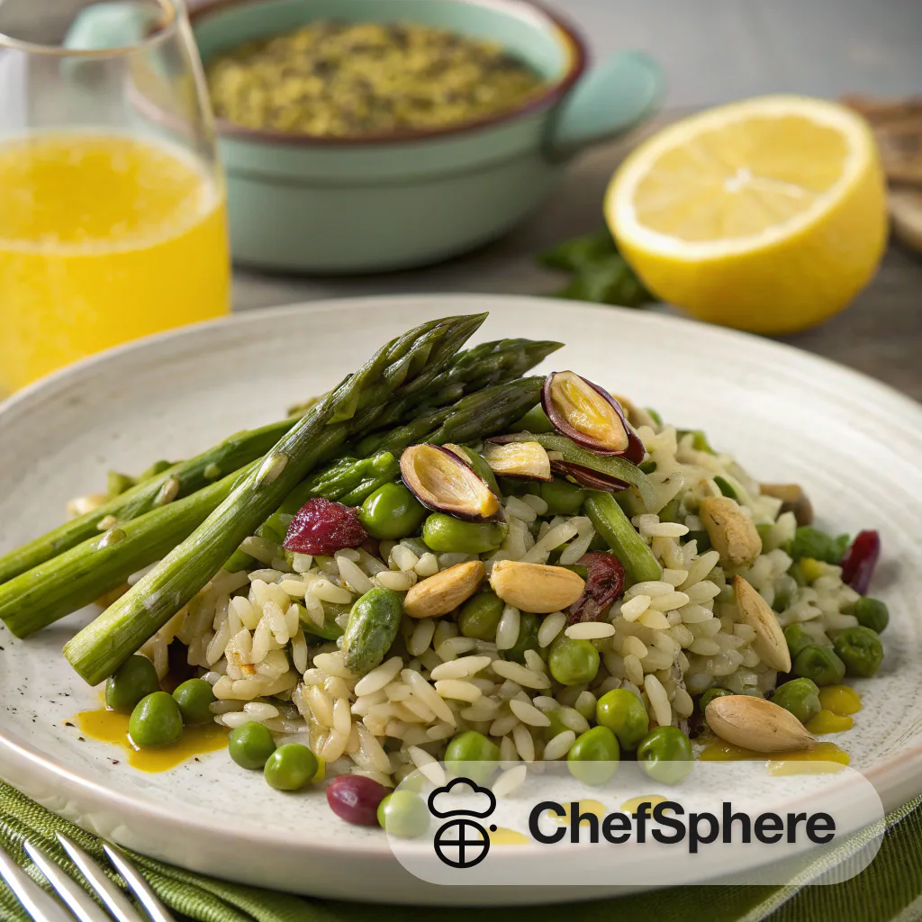 Pistachio Spring Vegetable Nutty Rice