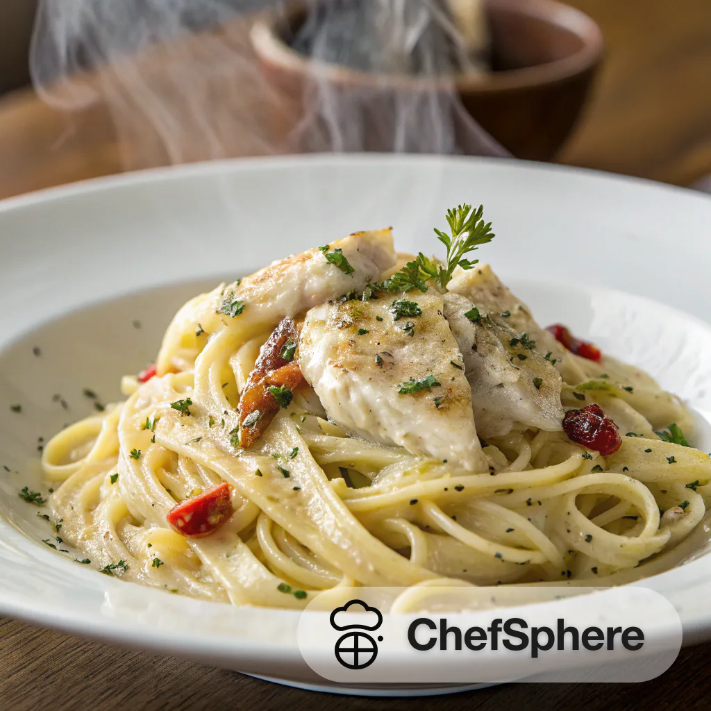 Creamy Garlic Fish Pasta Recipe