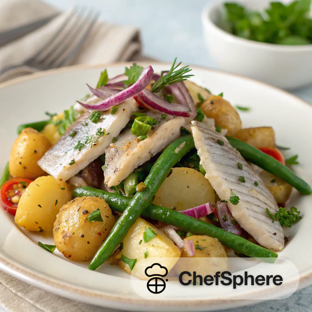 Tangy Salted Fish Potato Bean Salad