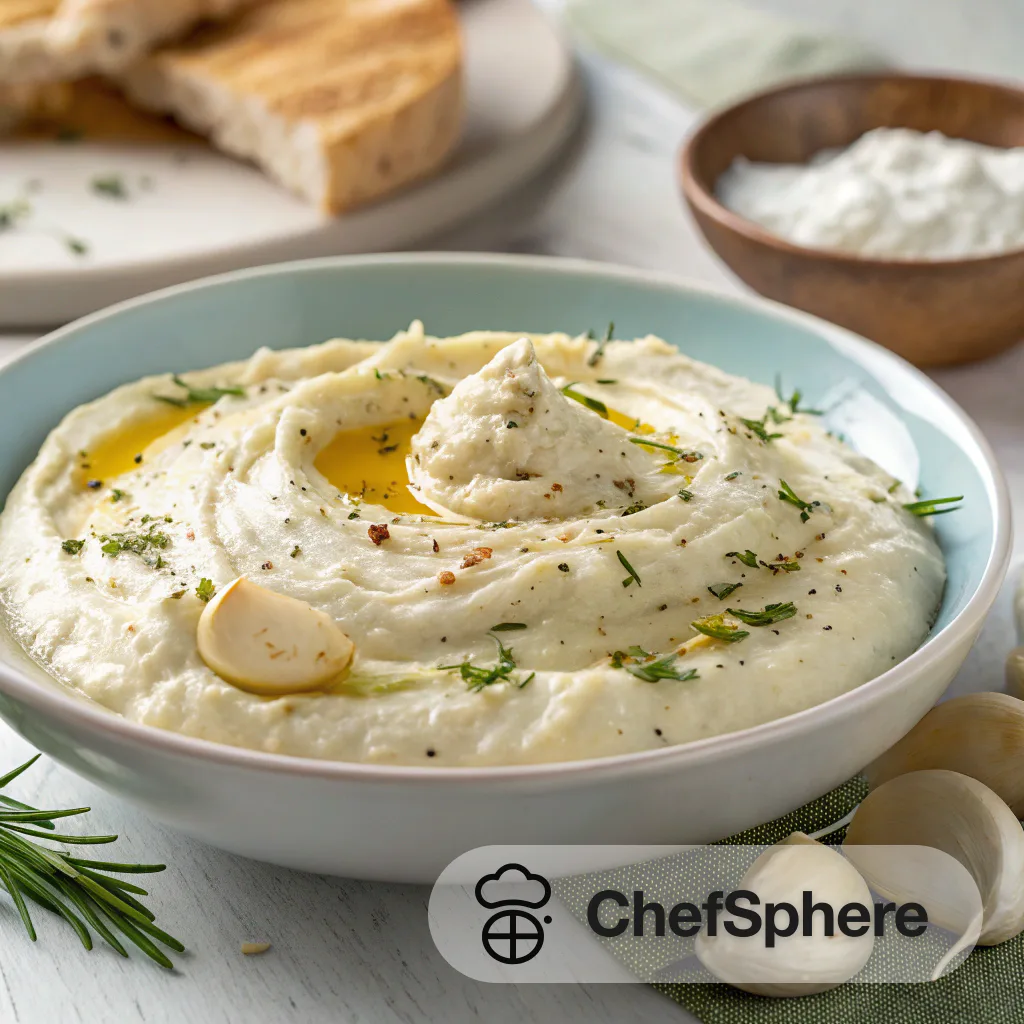 Garlicky Greek-Style Potato Cream Dip
