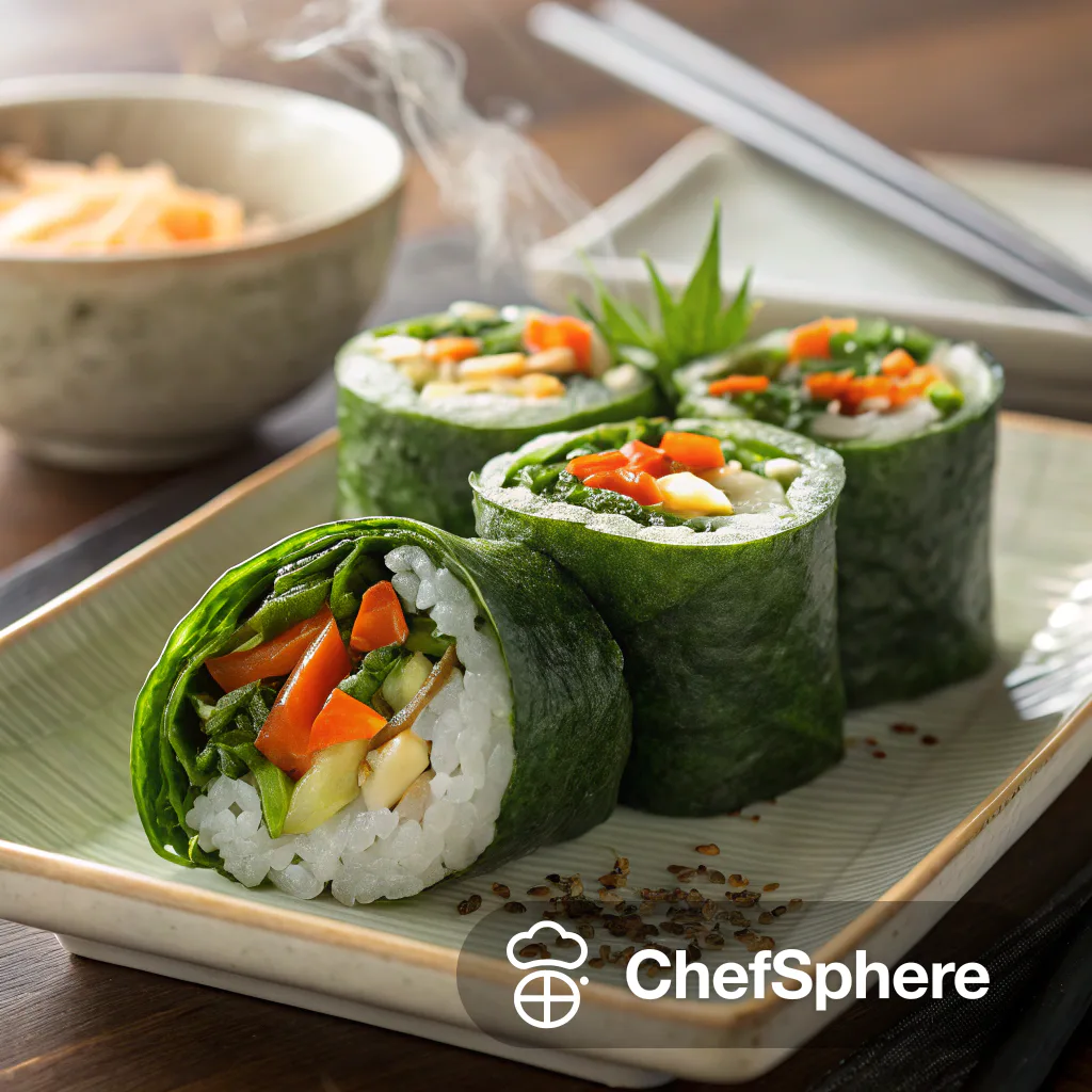 Vegetable Seaweed Rice Rolls Recipe