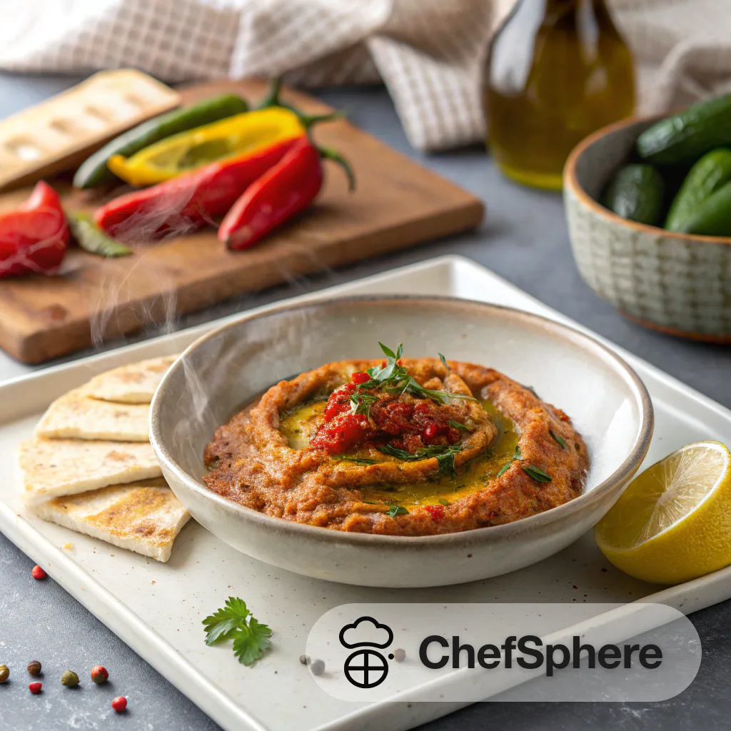 Spiced Eggplant Dip with Roasted Peppers