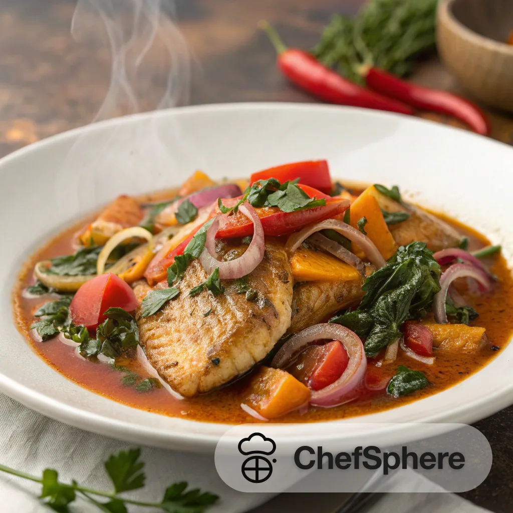 African Fish and Greens Stew
