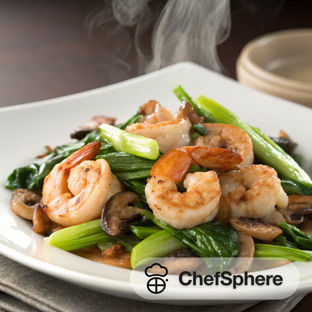 Shrimp, Shiitake, and Bok Choy Stir-Fry