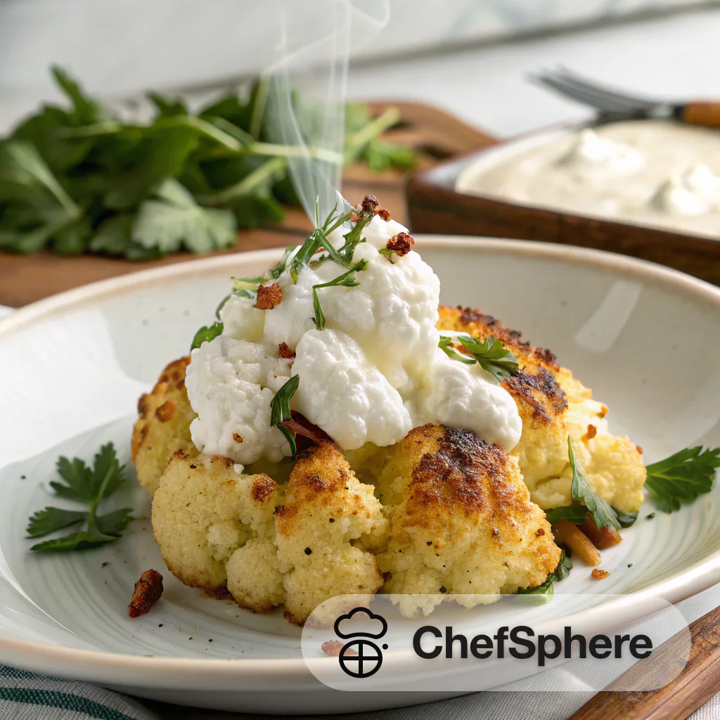 Goat Cheese Cauliflower Bake