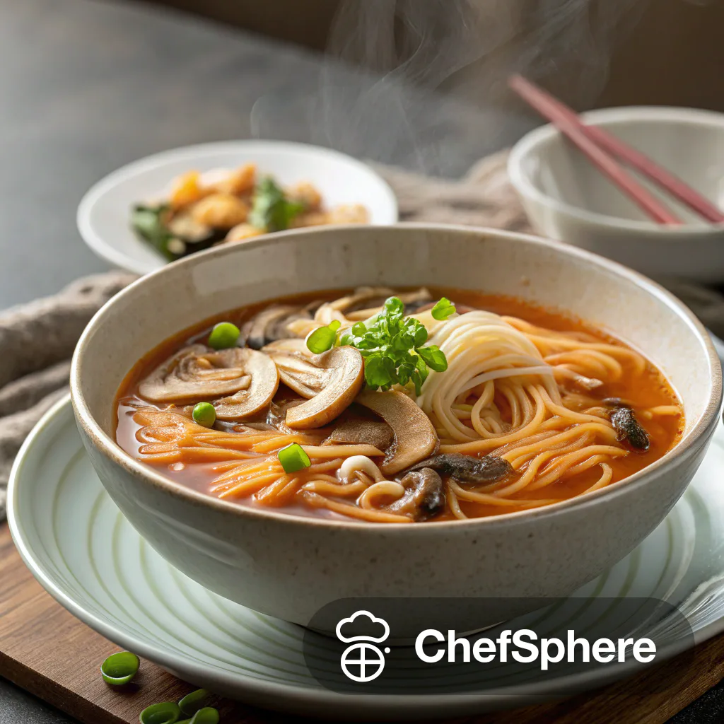 Kimchi Miso Noodle Soup Recipe