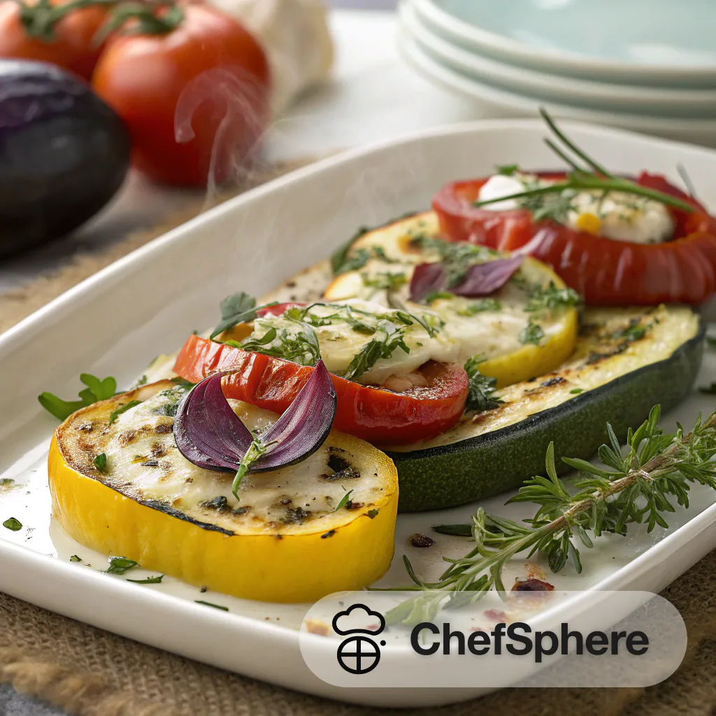Herbed Cheese Baked Mediterranean Vegetables
