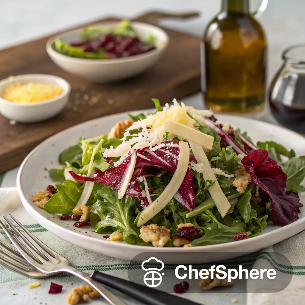 Bitter Greens Cheesy Twist Salad