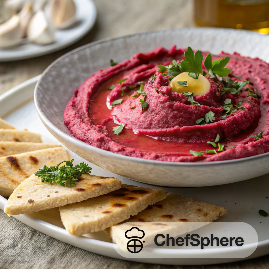 Beet Hummus with Tahini: Creamy Dip