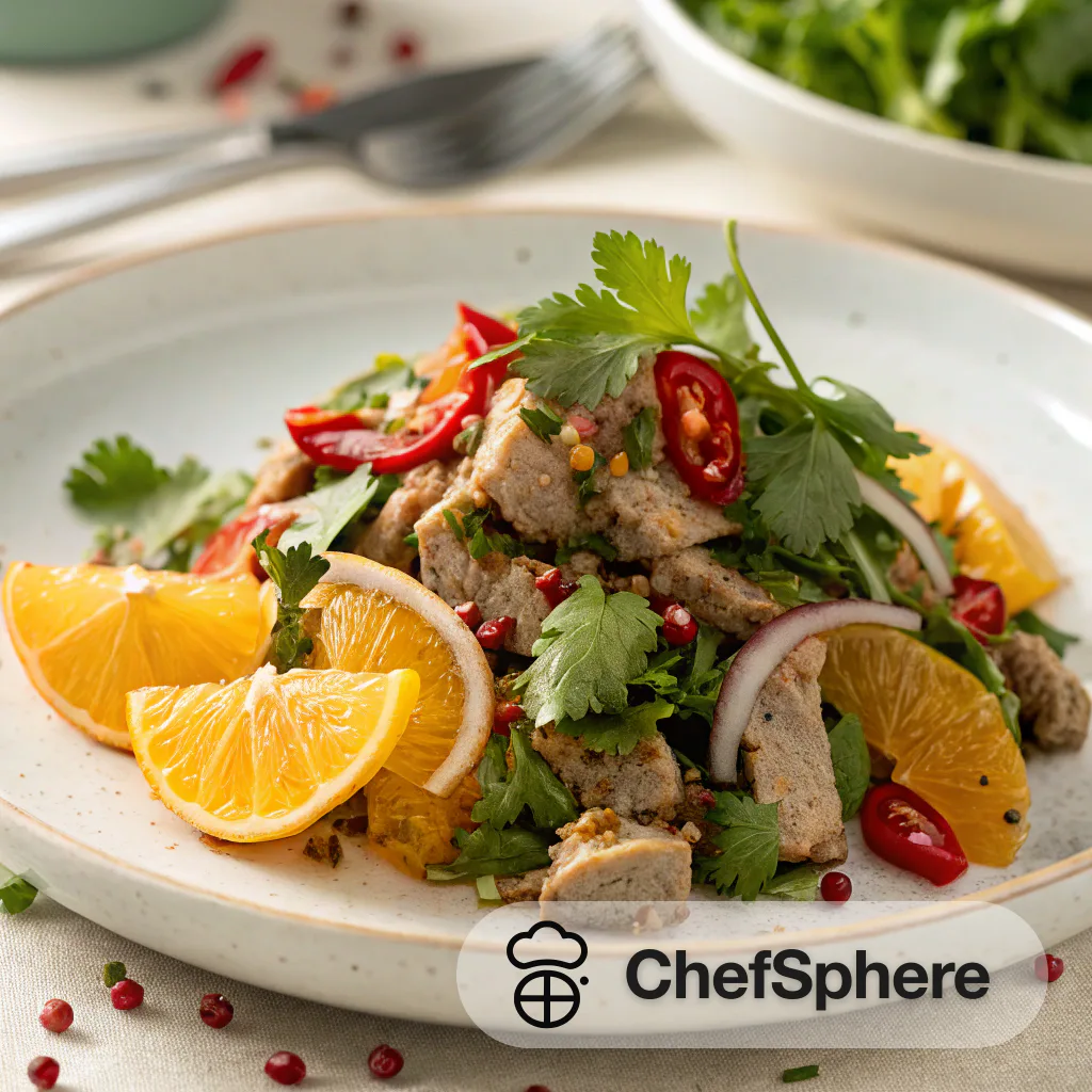 Spicy Pork Herb Citrus Salad