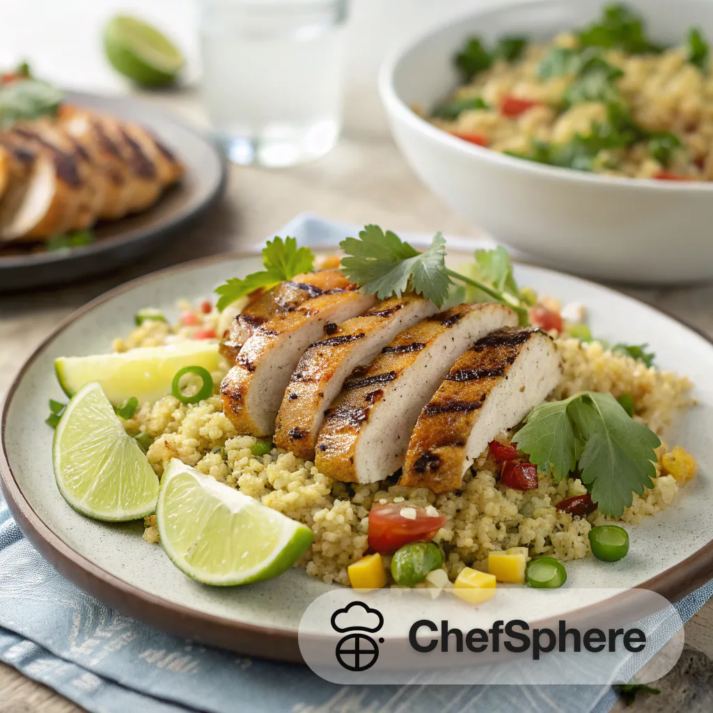 Mexican Quinoa Salad with Grilled Chicken